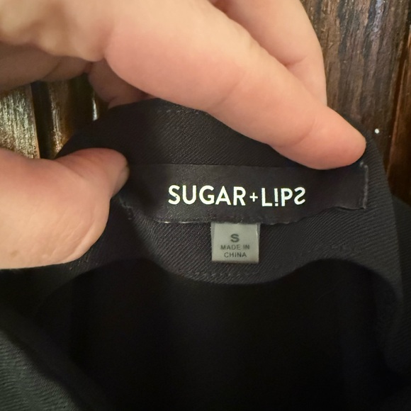 ⭐️Sugar+Lips Black Asymmetrical Midi Dress - Picture 3 of 4